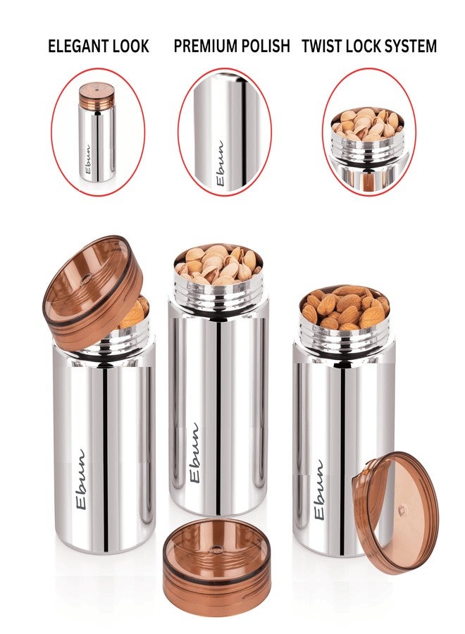 Ebun Stainless Steel Containers for Kitchen | Steel Storage Containers for Kitchen | Steel Container with Lid | Kitchen Containers Set Steel | Small Steel Containers | 700 Ml Capacity | Pack of 3 - Image 5